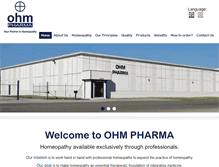 Tablet Screenshot of ohmpharma.com